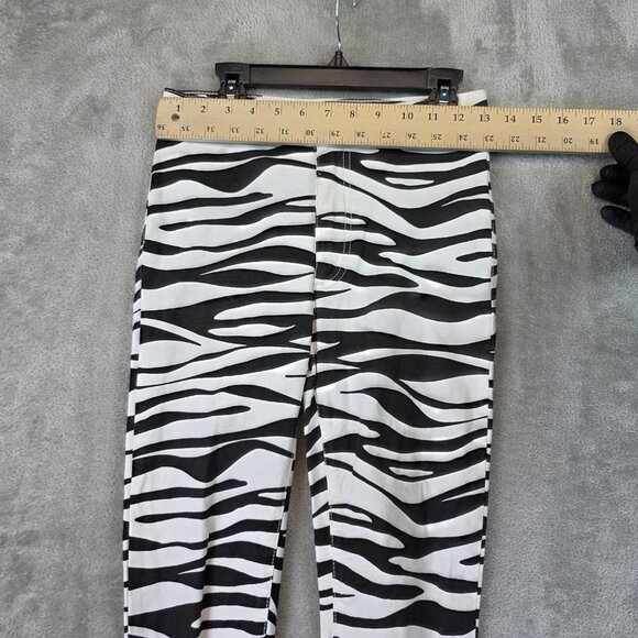 We The Free Skinny Jeans Womens 26 White Zebra Animal Print Stretch Denim Pants - Picture 6 of 11